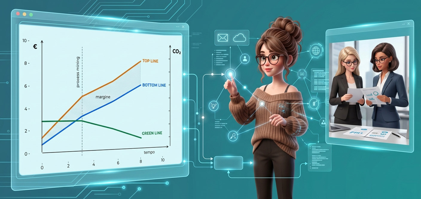 Bottom line, top line, green line: le 5 aree in cui il process mining genera valore